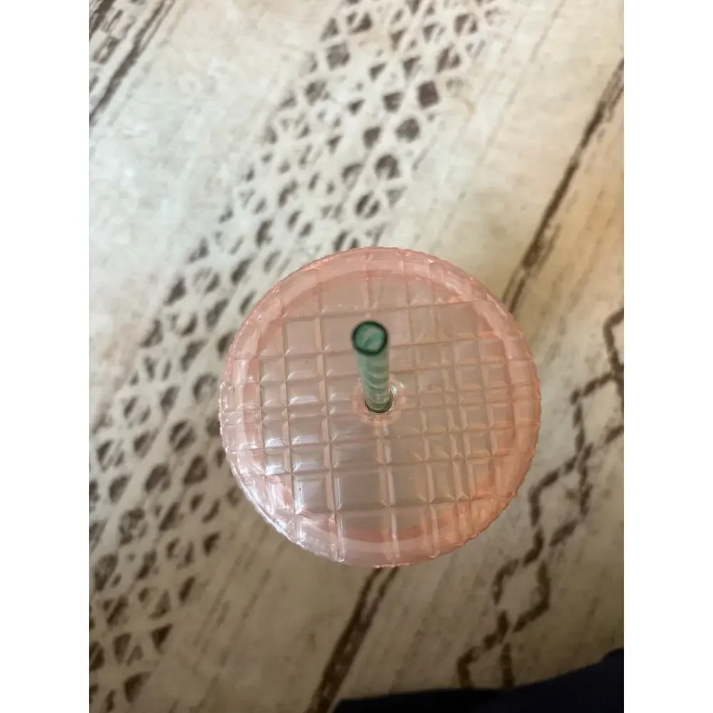 2023 STARBUCKS Summer Jeweled Pearl Pink Green Venti 24oz Cold Cup Tumbler